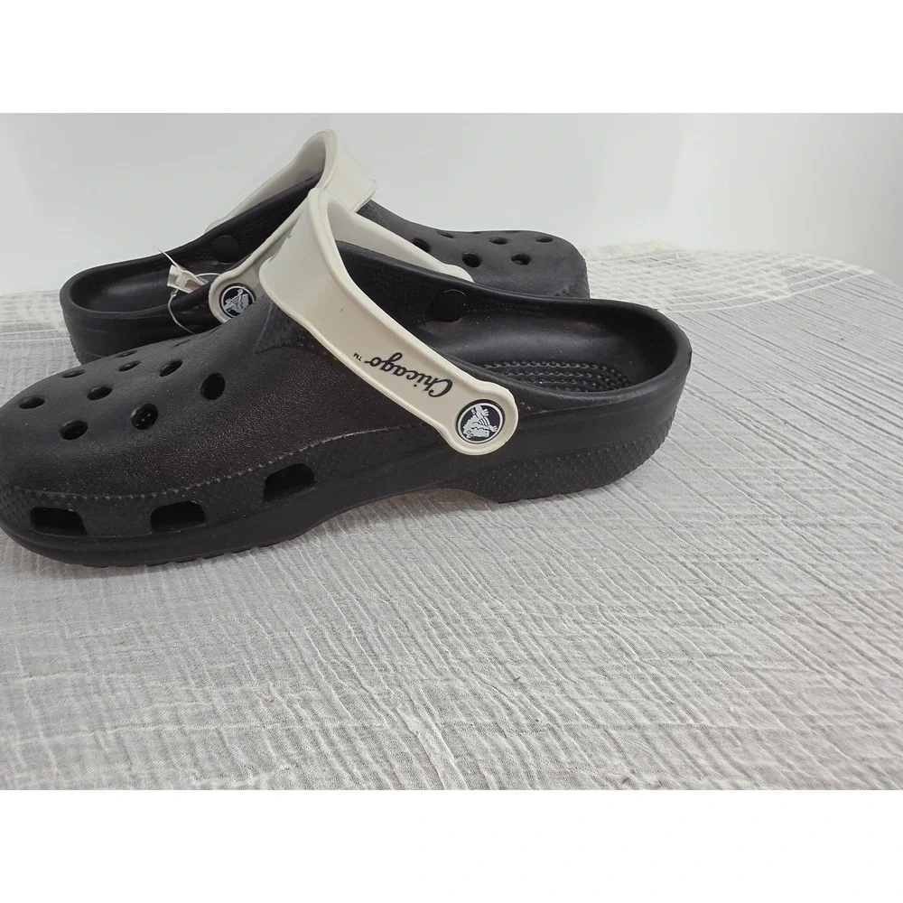 Crocs Chicago White Sox MLB Classic Clogs Black Pearl Mens 6 Womens 8 NEW